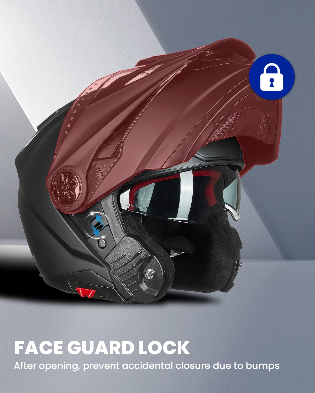 Full Face Modular ATV Helmet with Anti Fog Visor H6563
