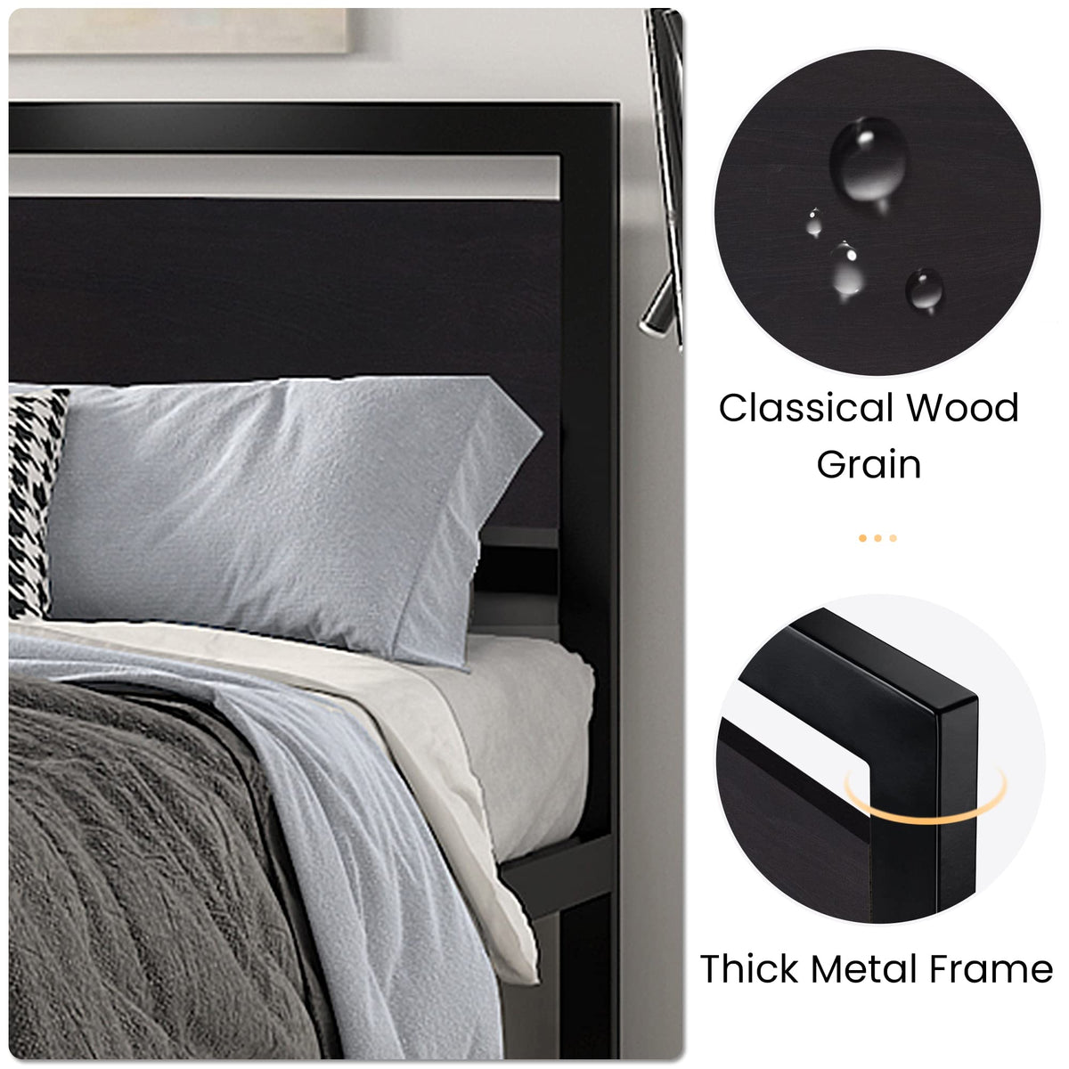 Queen Size Bed Frame with Headboard K3585