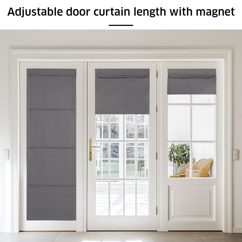 Magnetic Roman Shade Blackout Door Curtain O546426