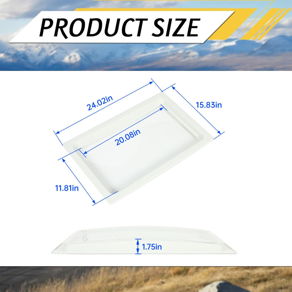 24" Shatterproof Clear RV Skylight Dome Cover A412060