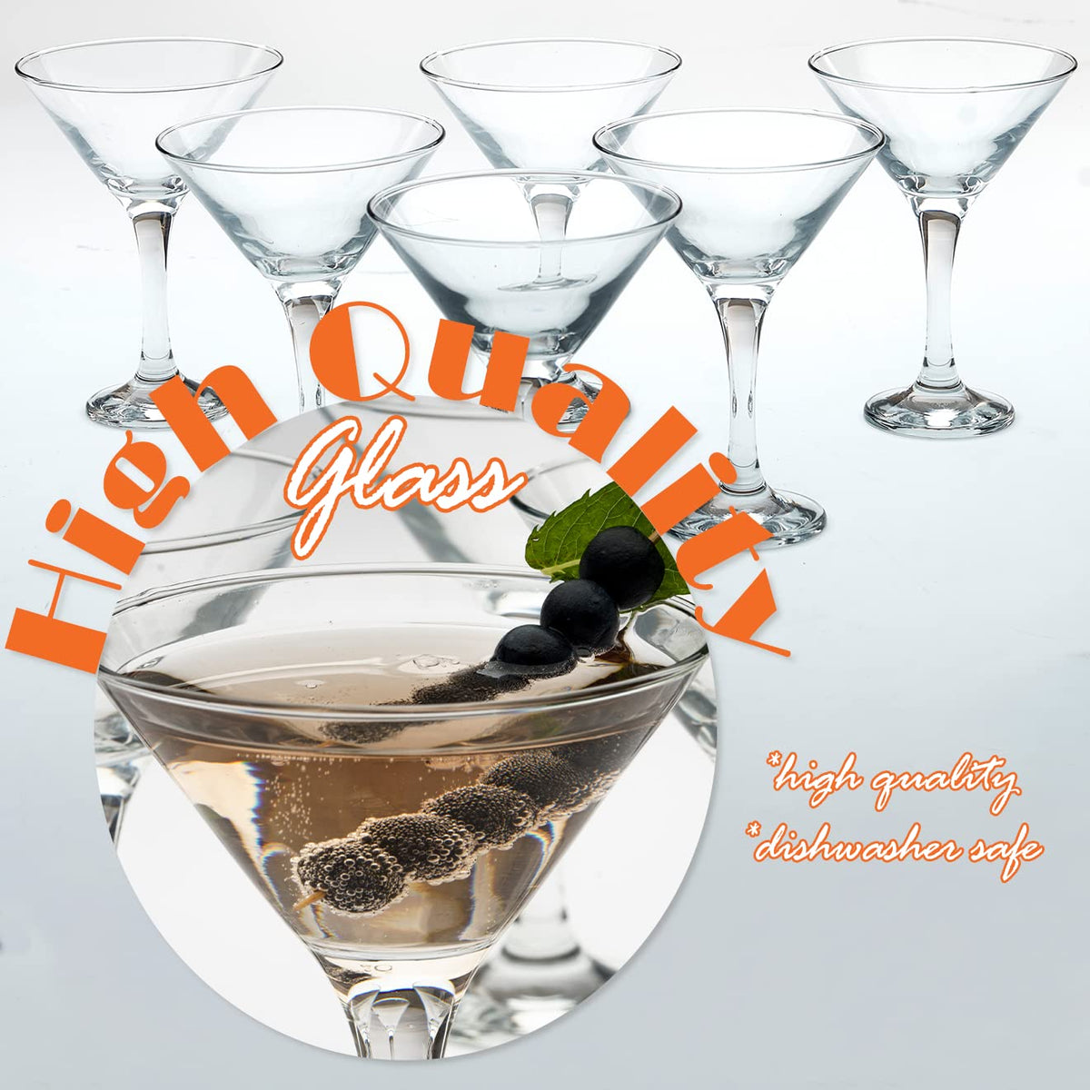 6oz Martini Glasses B592