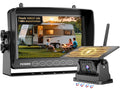 Magnetic Solar Wireless Backup Camera with 7" 1080P Monitor Q4280