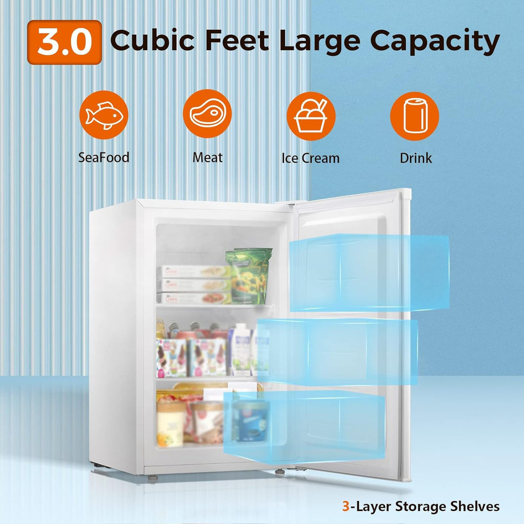 White 3.0 Cu.ft Upright Freezer H5142