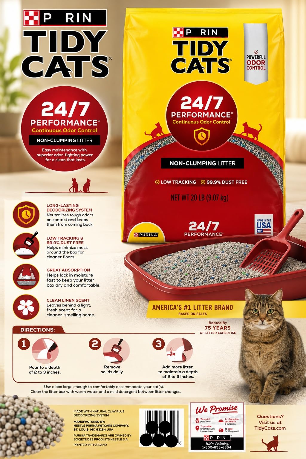 Non Clumping Cat Litter 20 lb Bag I945155