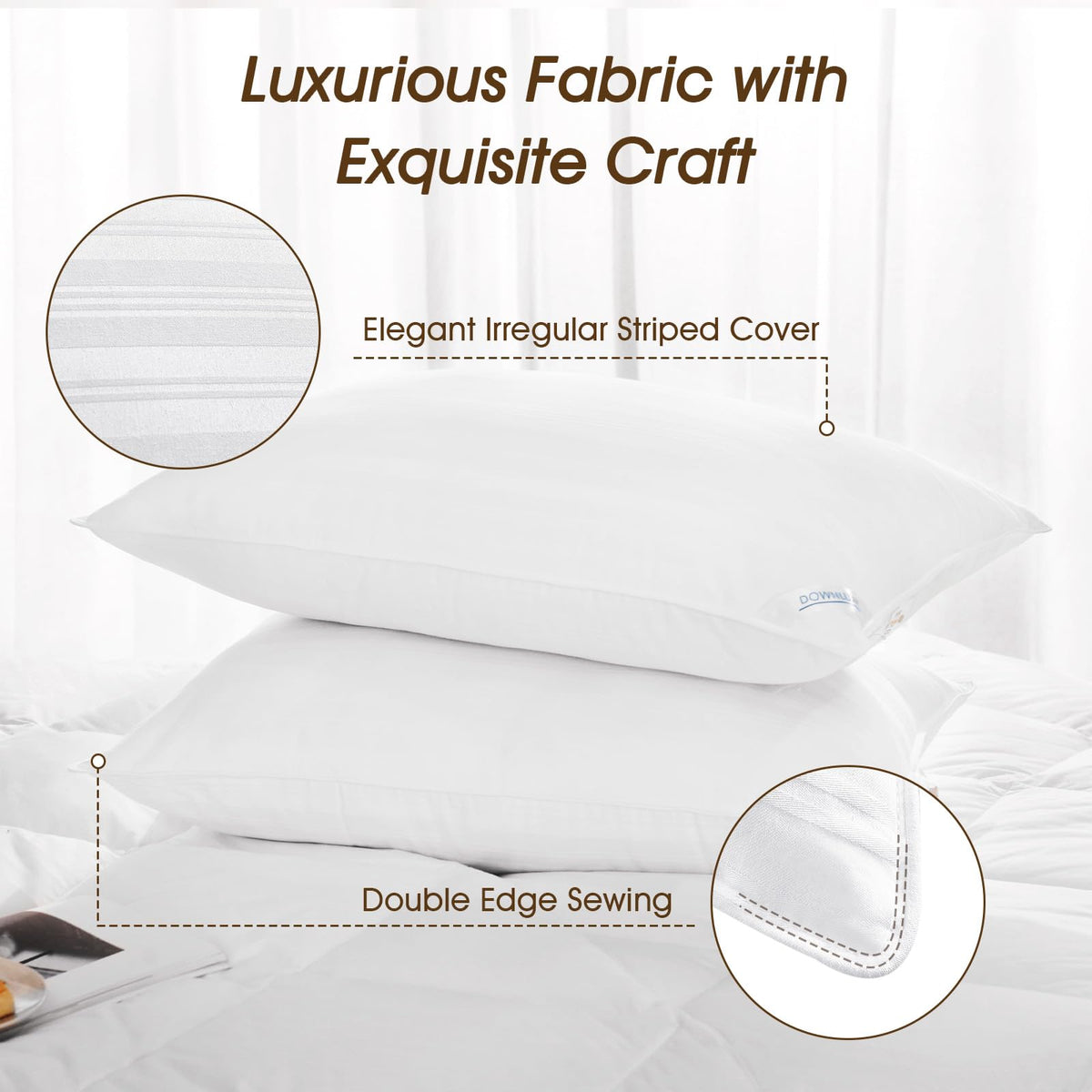 Down Alternative King Size Pillows Set of 2 C877