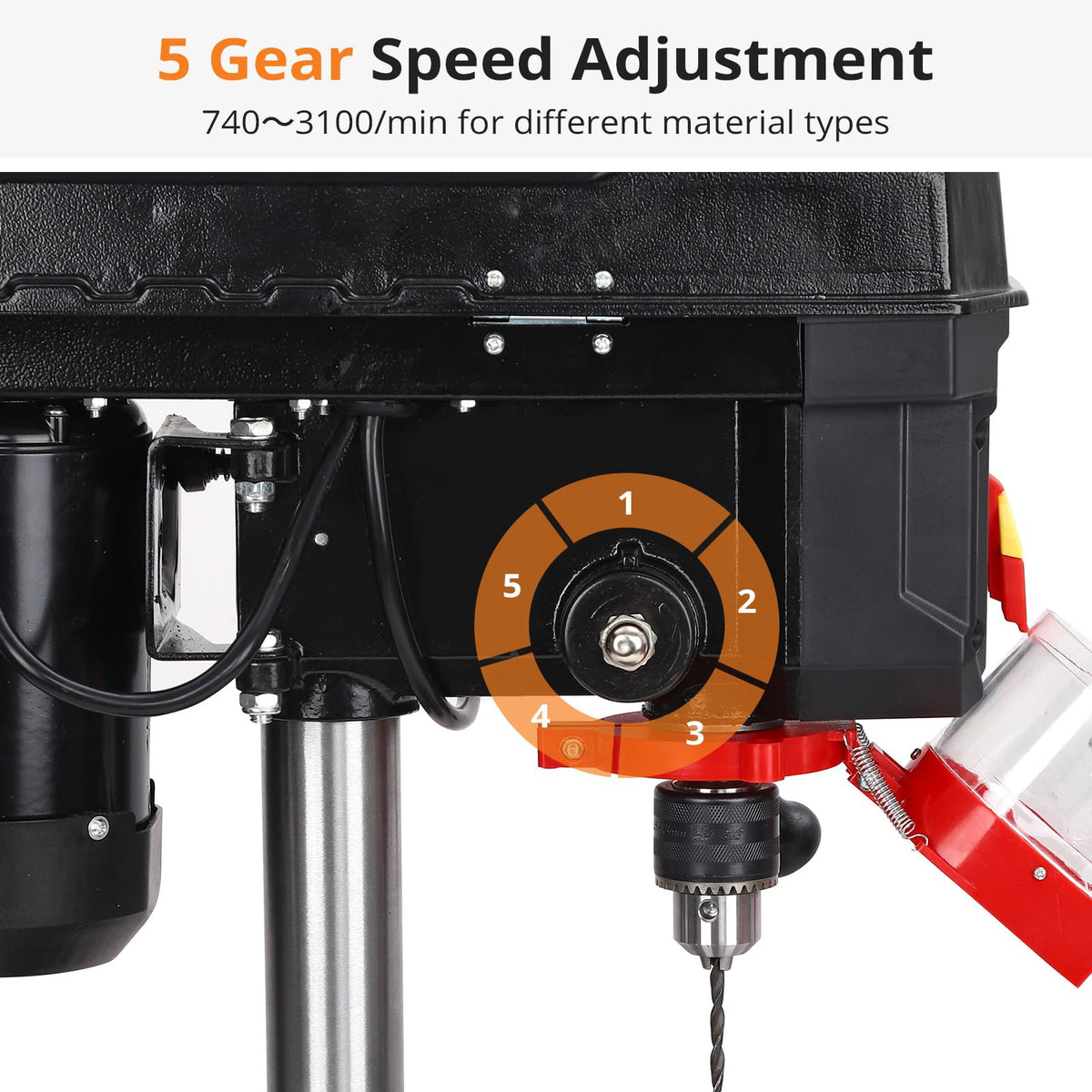 8 Inch 2.5A Benchtop Drill Press with 5 Speed Adjustable C24177