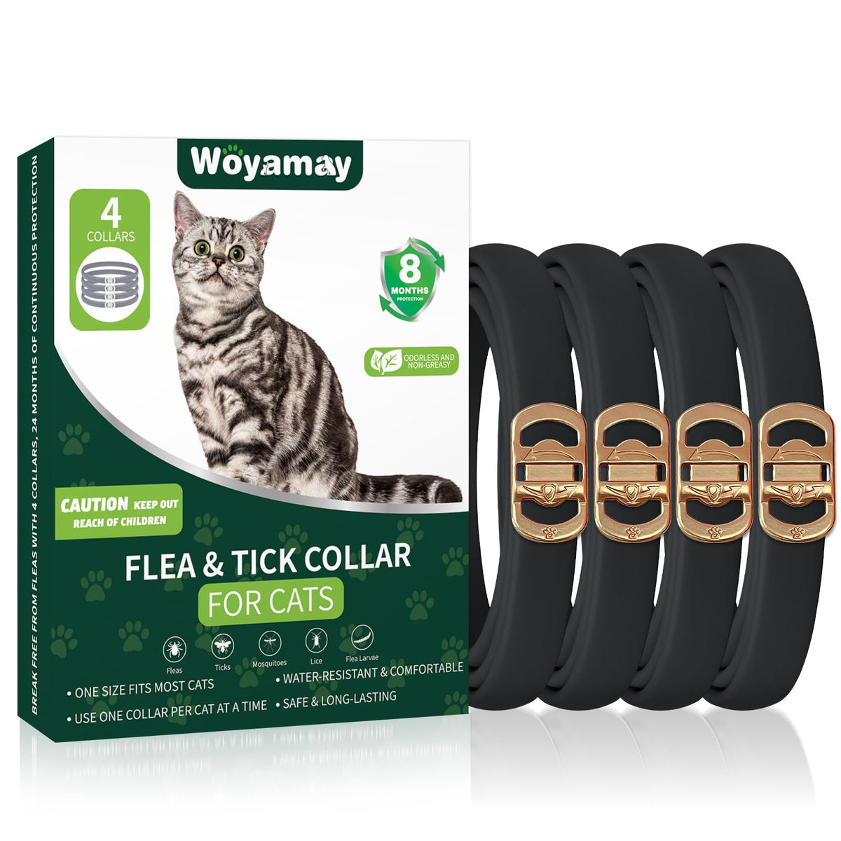 4 Pack Flea Collar for Cats B5514