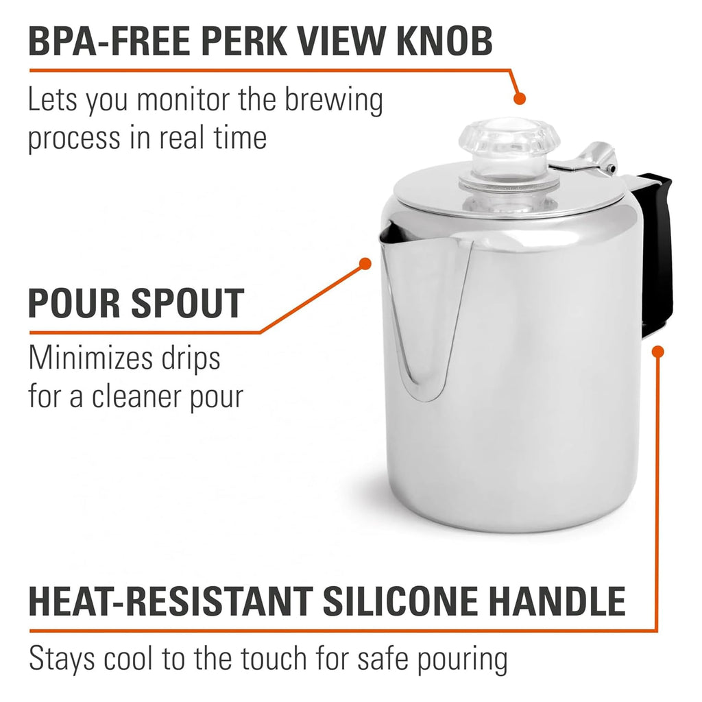 Stainless Steel Percolator Coffee Pot N4652