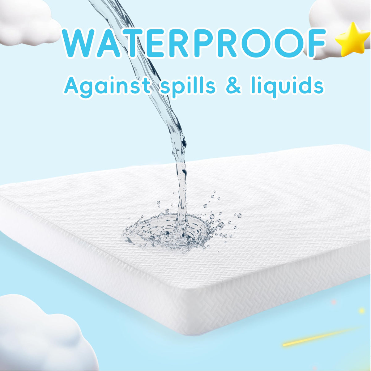 Pack and Play Mattress 38"x26" with Waterproof Washable Cover M7981