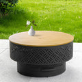 32 Inch Wood Burning Fire Pit with Grill & Lid L701220