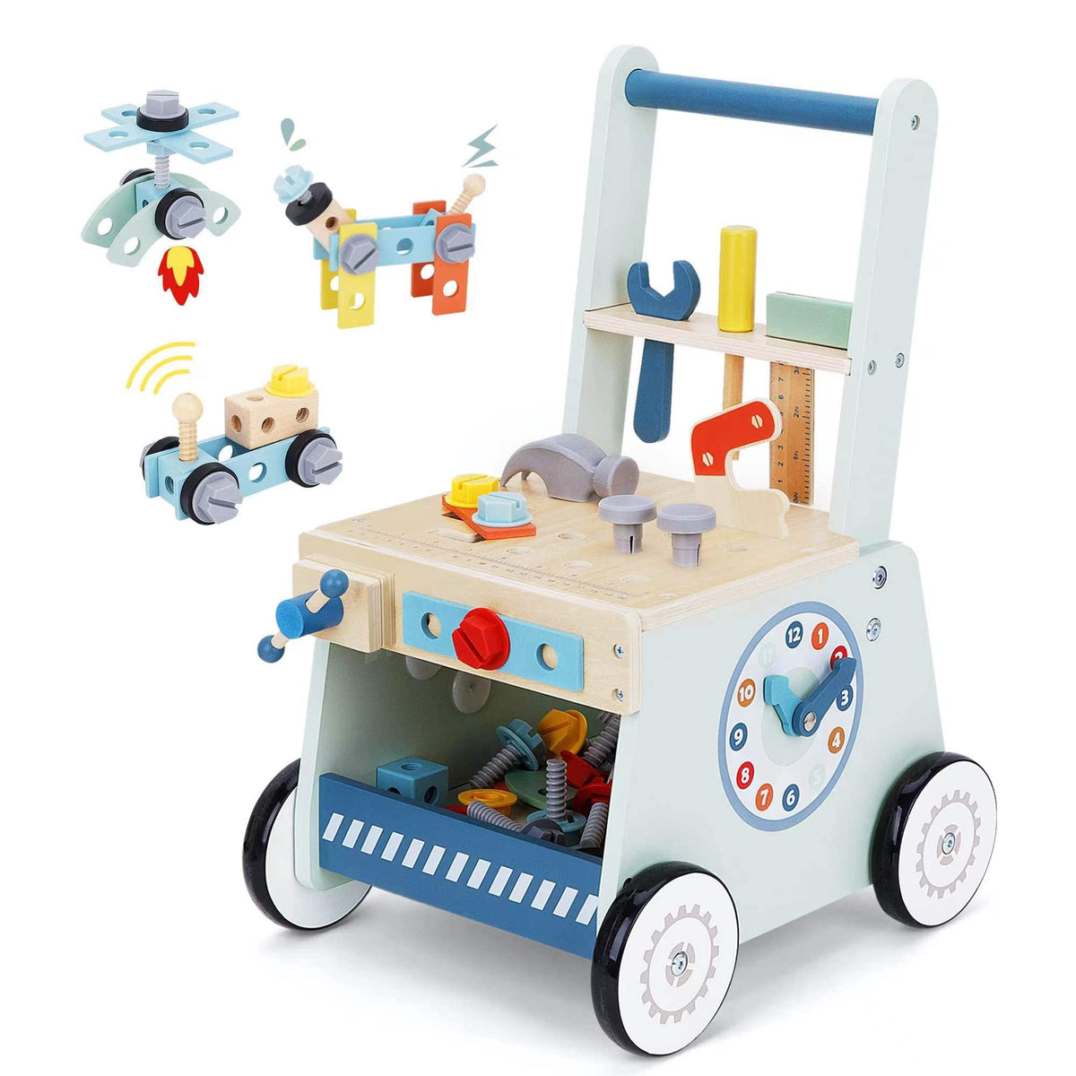 Wooden Baby Walker and Tool Bench J604461