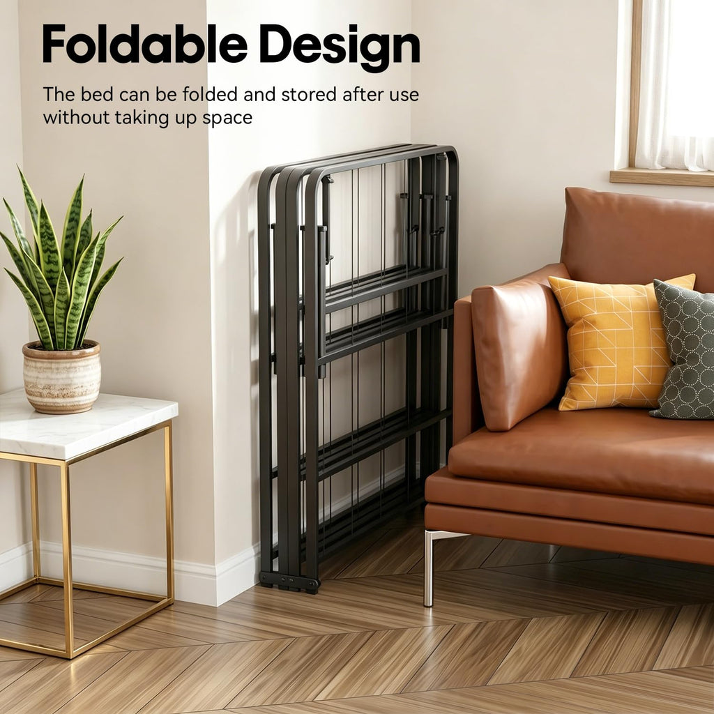 Twin Metal Bed Frame with 6 Legs J933