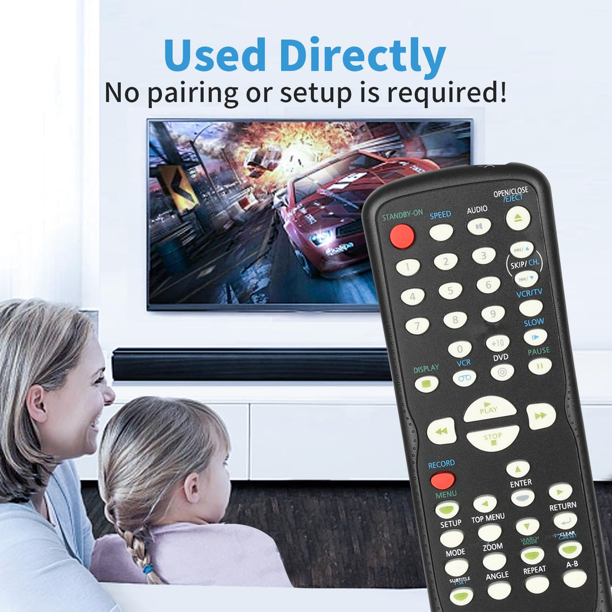 Remote Control Replacement with Batteries V2117