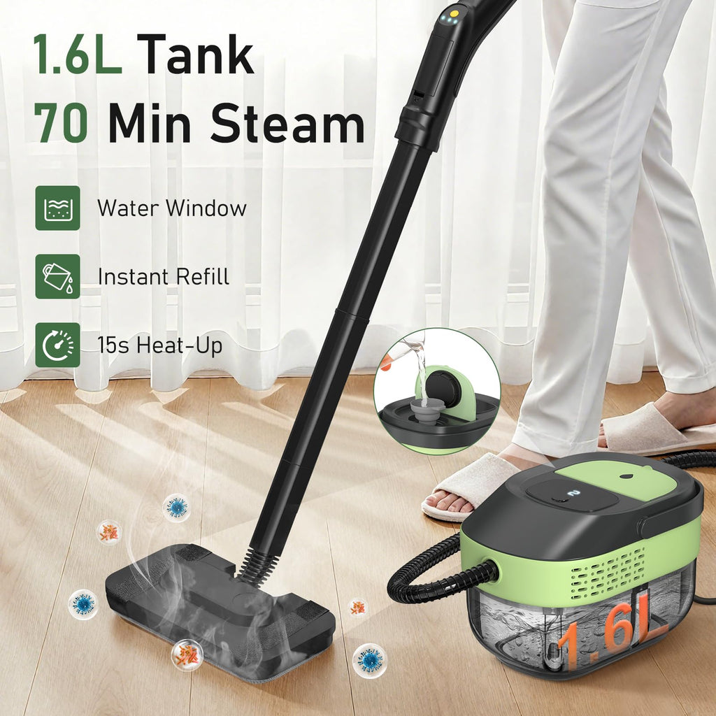 14 IN 1 Steam Cleaner Mop, Handheld Steamer, 1.6L Tank F151584