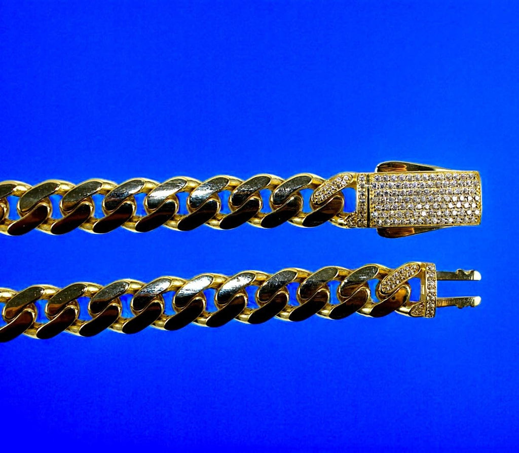 14K Yellow Gold Cuban Link Chain Necklace R36501