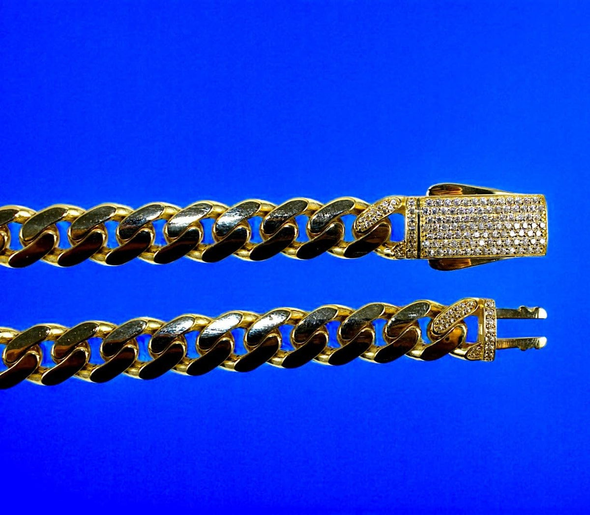 14K Yellow Gold Cuban Link Chain Necklace R36501