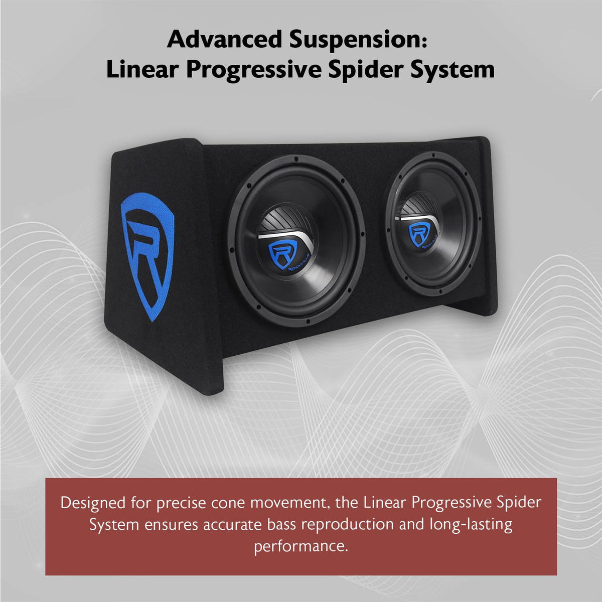 Dual 10" Car Subwoofer Enclosure with Mono Amplifier P61927