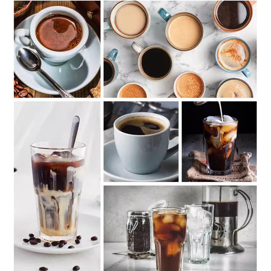 Ice Drip Coffee Maker with Wooden Frame and Glassware Q863