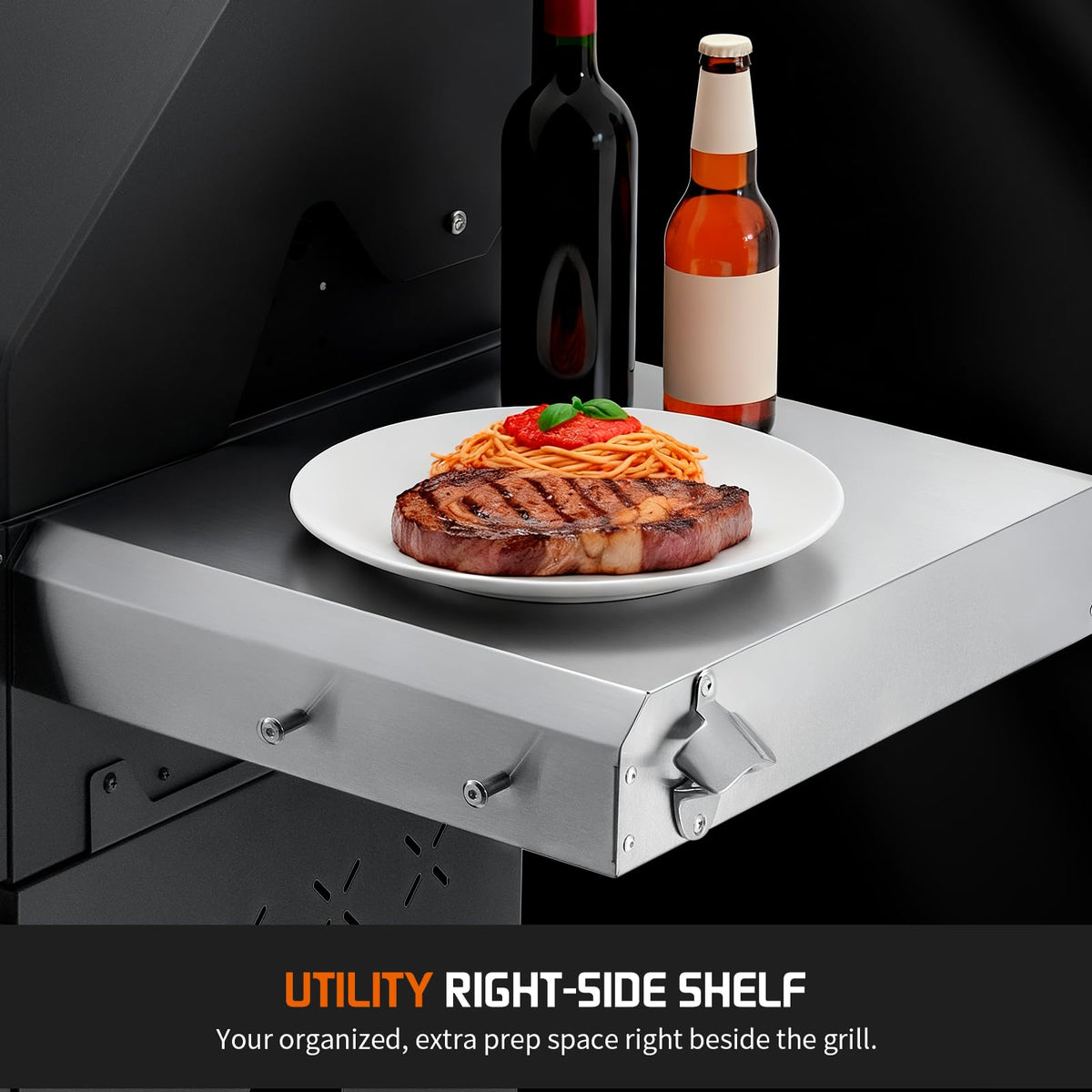 Propane Gas Grill 5+1 Stainless Steel with Side Burner D9510