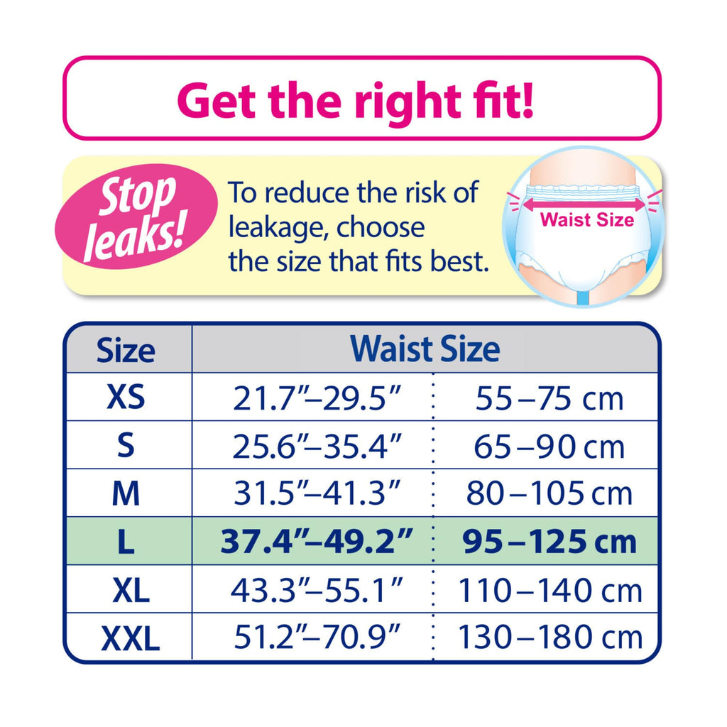 Adult Incontinence Underwear, Unisex, Large, 16 Count X33927