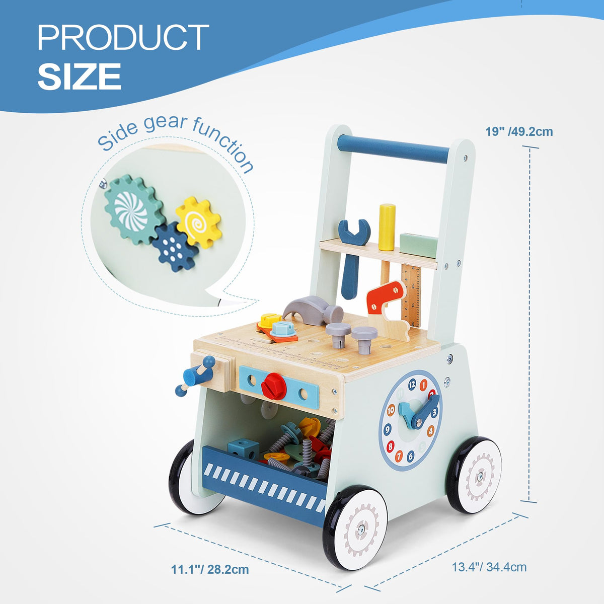 Wooden Baby Walker and Tool Bench J604461