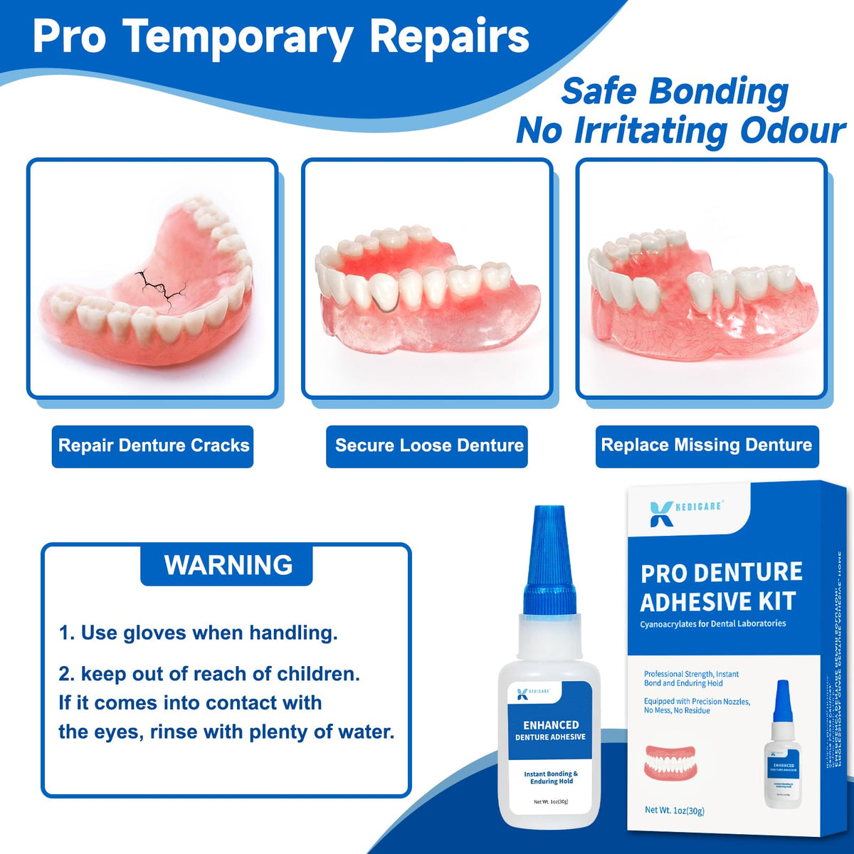 1 oz Denture Repair Adhesive Kit V925318