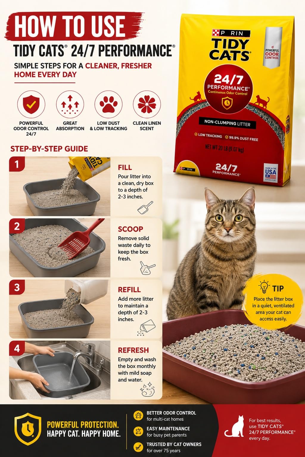 Non Clumping Cat Litter 20 lb Bag I945155