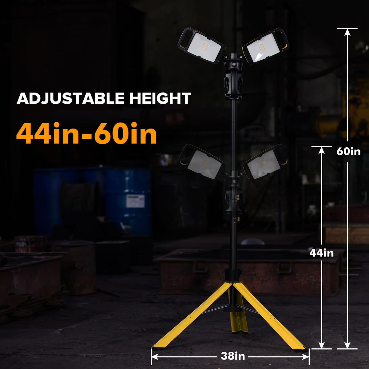 1000 Lumen LED Magnetic Light and 10000 Lumen Work Light with Stand T549216