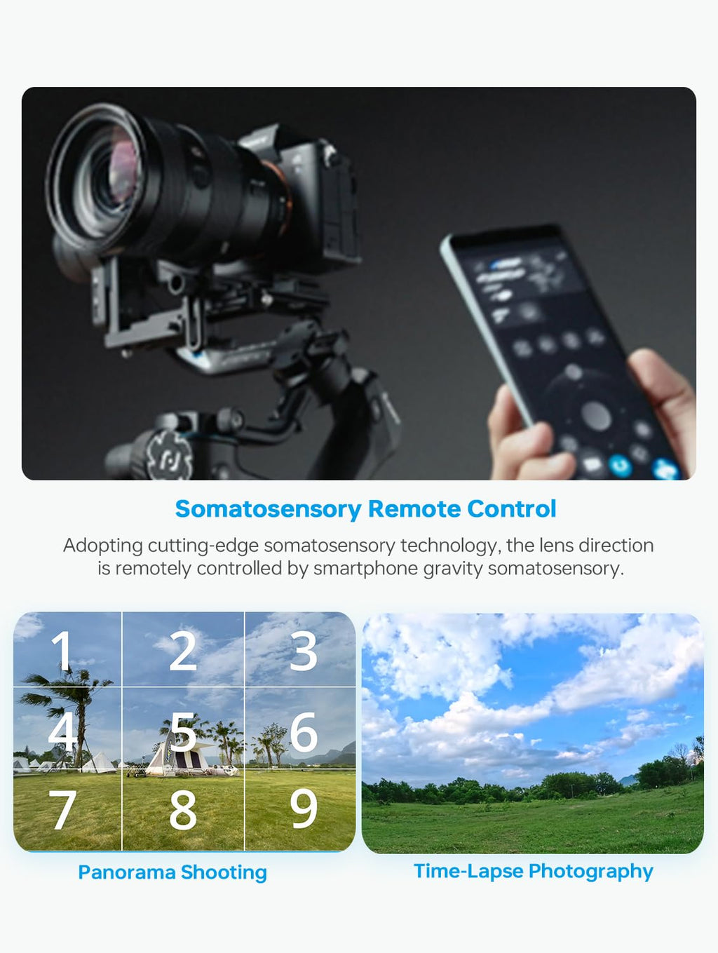 Camera Gimbal Stabilizer with AI Tracking H9214