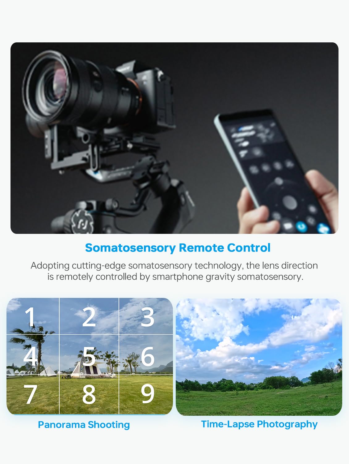 Camera Gimbal Stabilizer with AI Tracking H9214