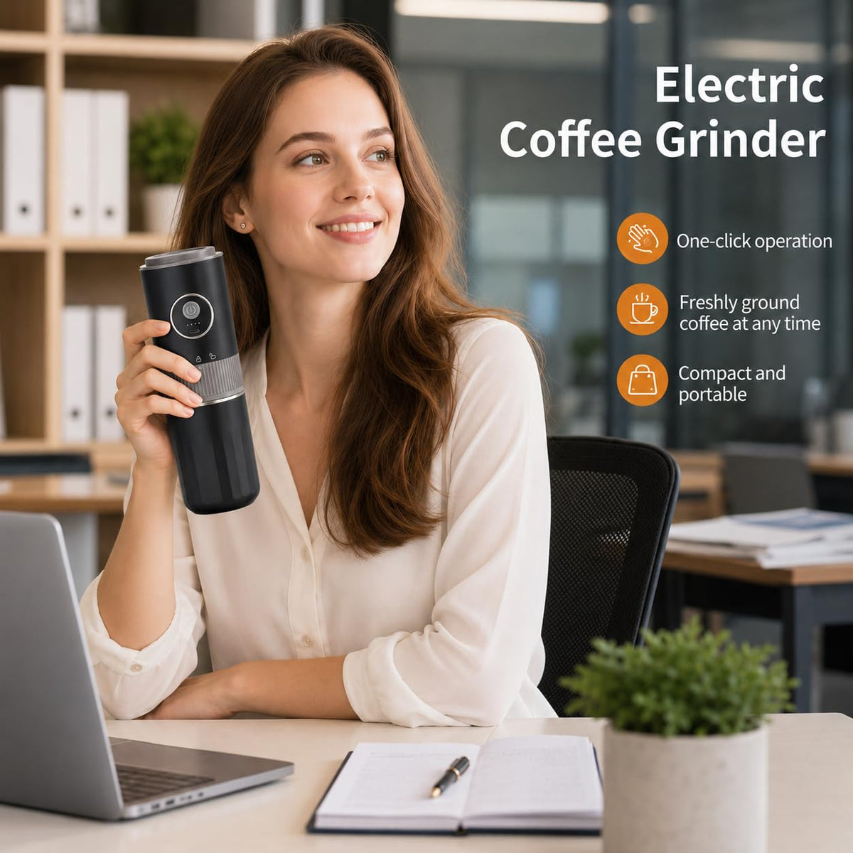 Portable Electric Coffee Grinder and Brewing Kit R978229