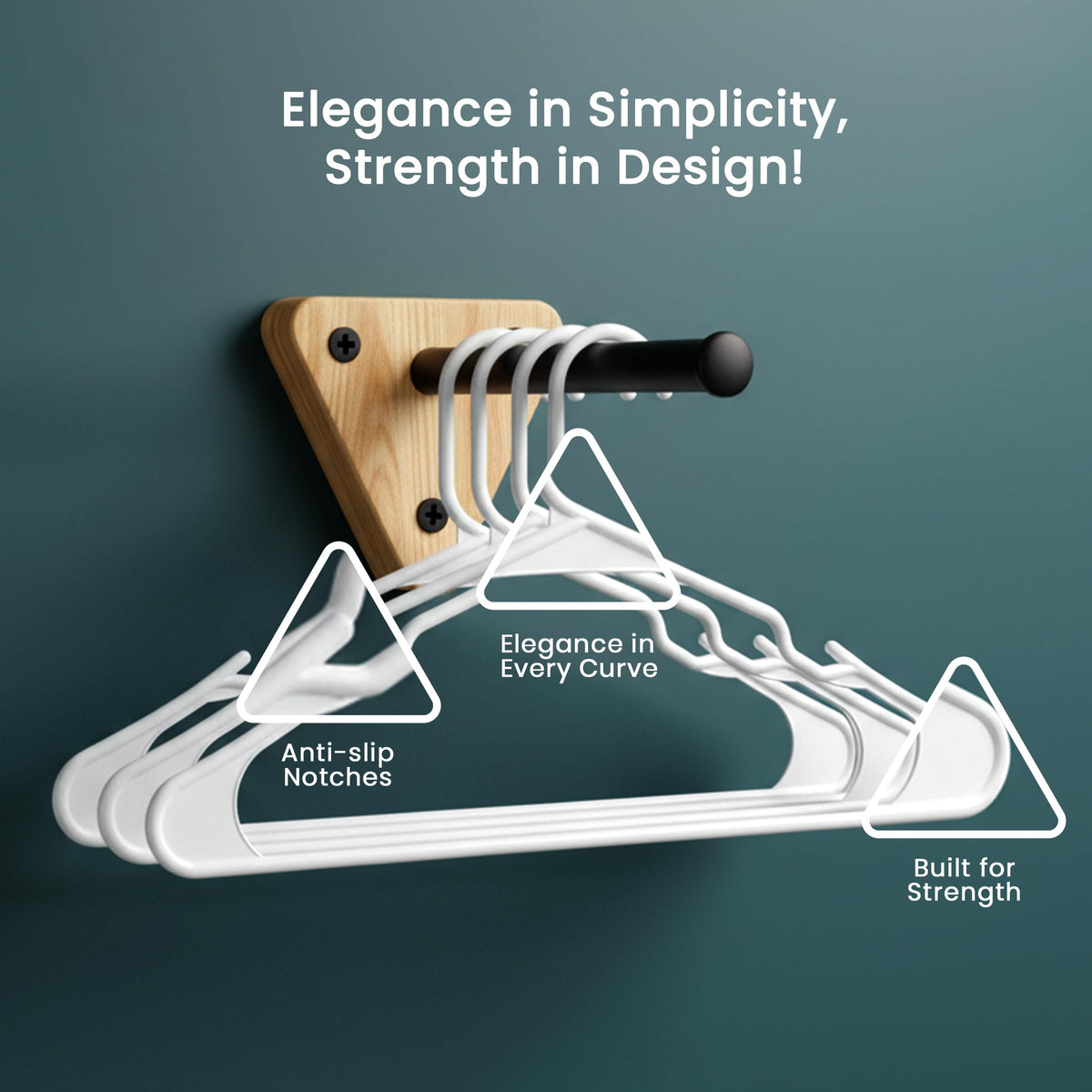 Plastic Hangers 50 Pack White L290285