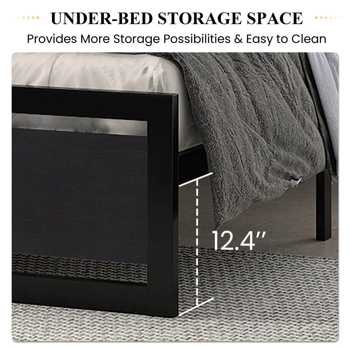 Queen Size Bed Frame with Headboard K3585