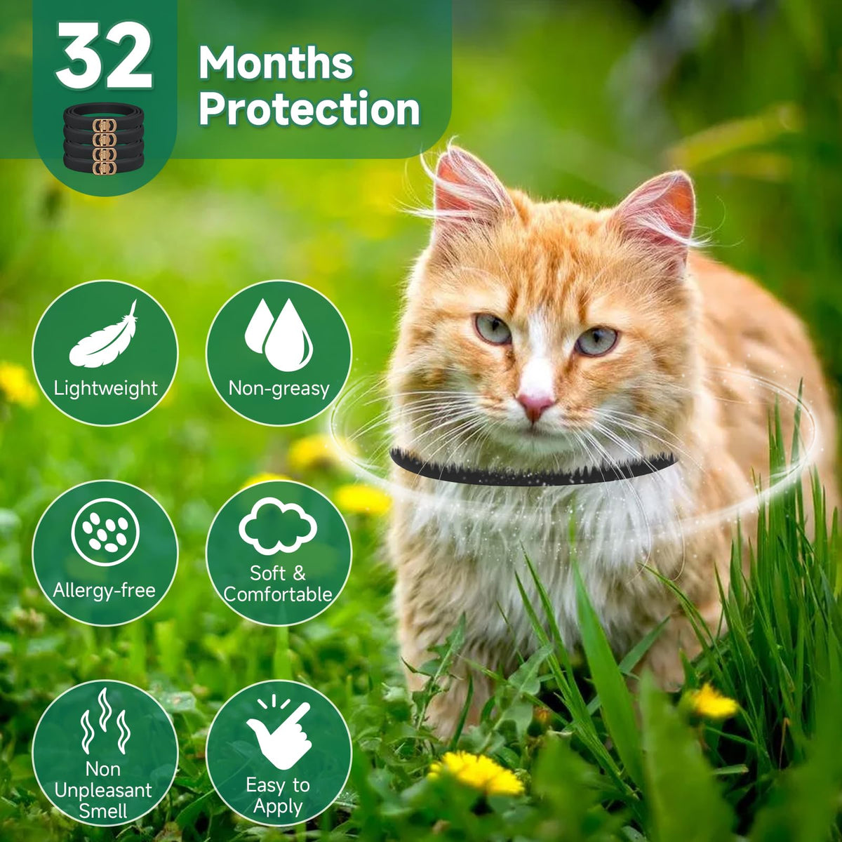 4 Pack Flea Collar for Cats B5514