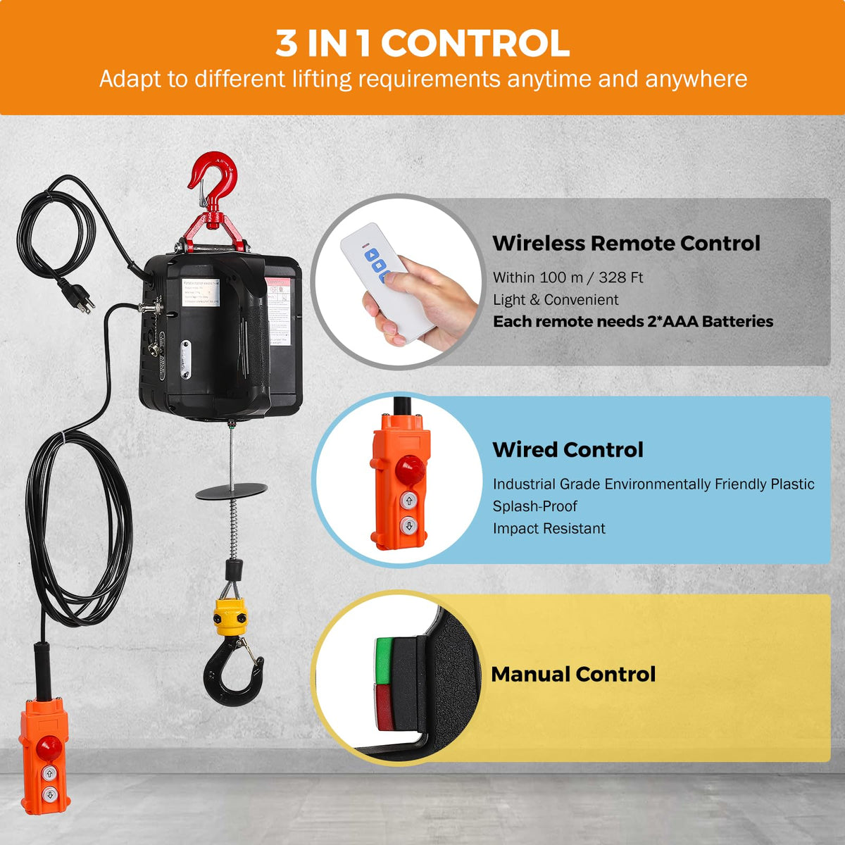 3-in-1 Portable Electric Hoist C311505