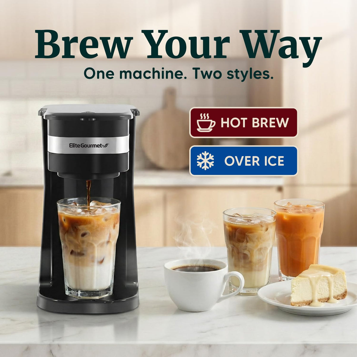 Black Single-Serve Compact Coffee Maker G8369