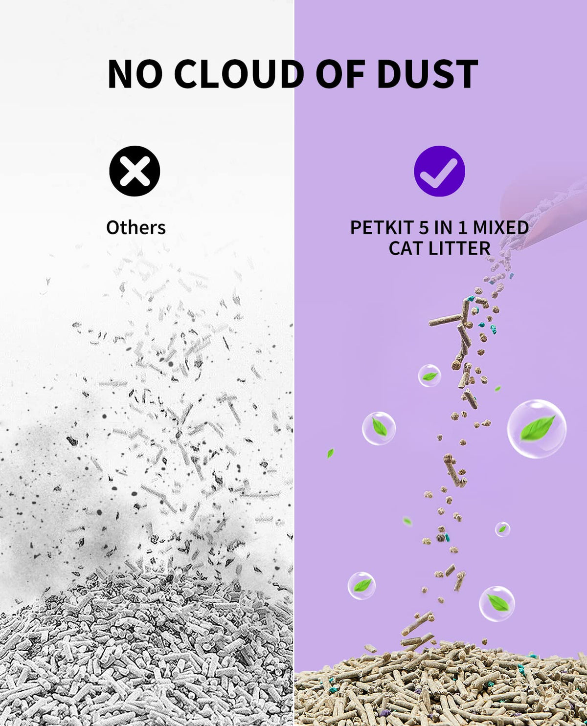 Mixed Cat Litter Fast Clumping Flushable Ultra Absorbent 7.9lb×2 Bags H737460
