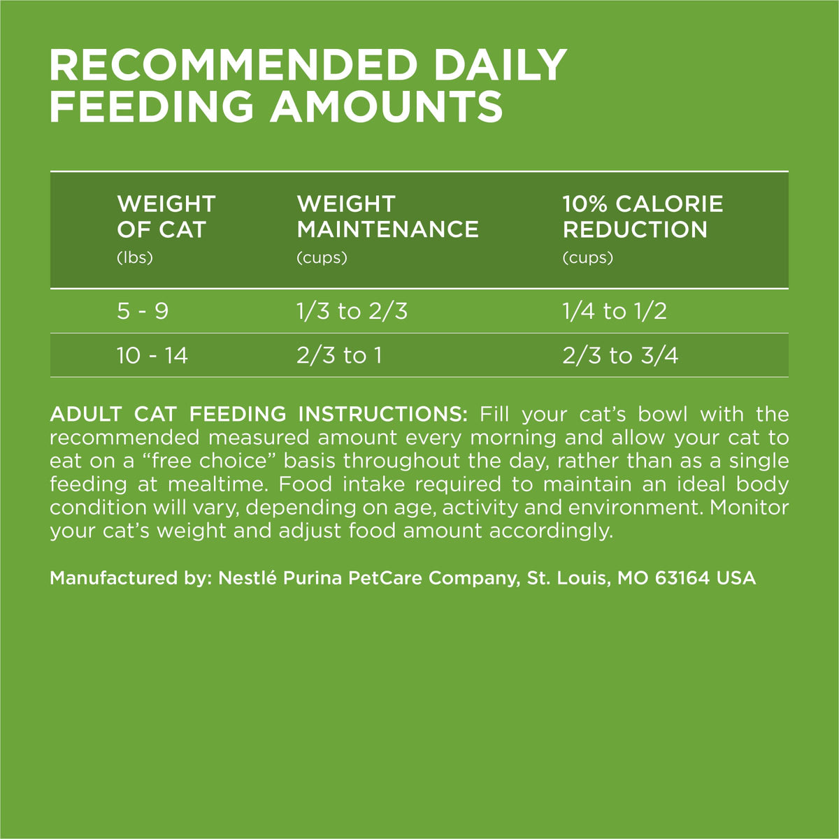 Indoor Weight Control Dry Cat Food 16 lb Bag A761840