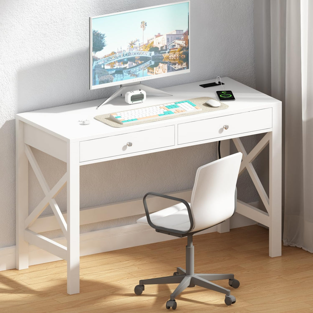 39.4 Inches Computer Desk with 2 Drawers G30538