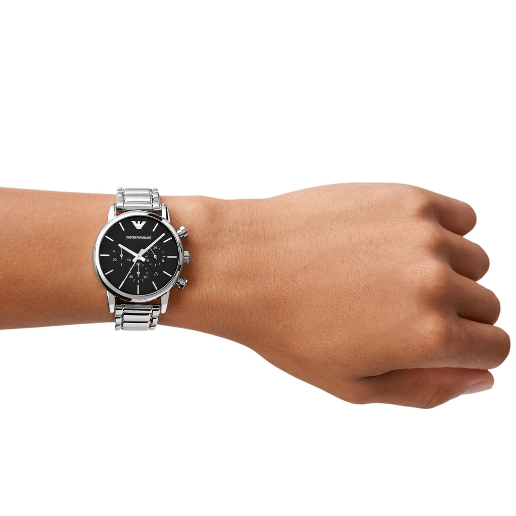 Men's Automatic Chronograph Watch with Stainless Steel or Leather Band K27288