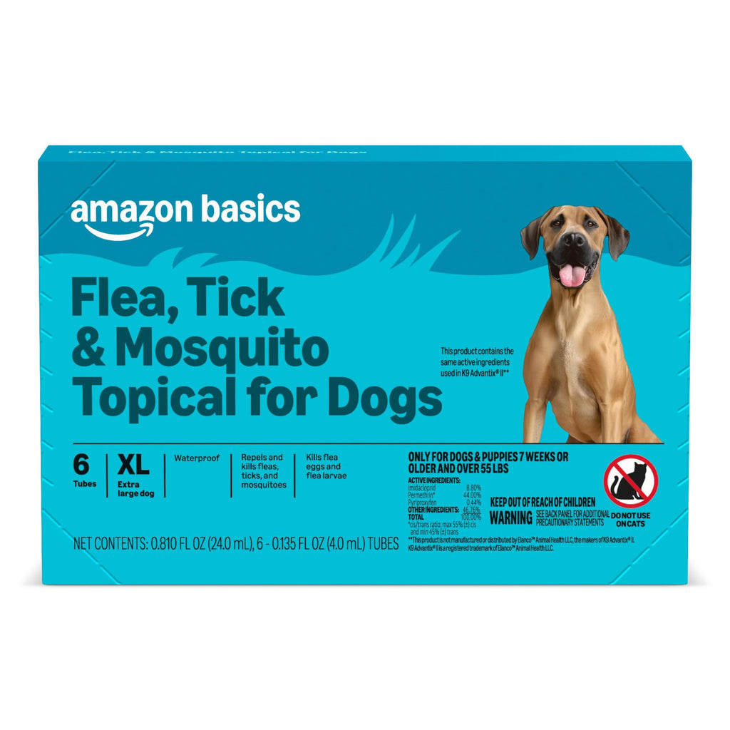 Flea, Tick & Mosquito Topical Treatment for X-Large Dogs, 6 Count I502