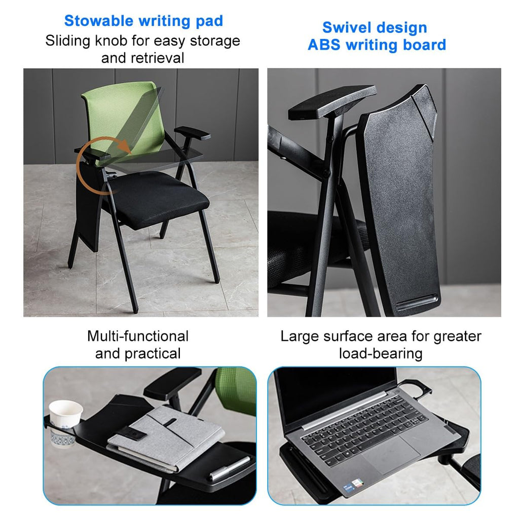 Foldable Mesh Office Chair with Writing Board P363