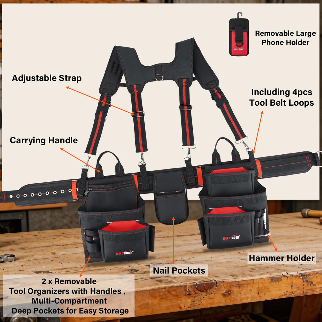 Tool Belt with Suspenders and Tool Pouch Z106342