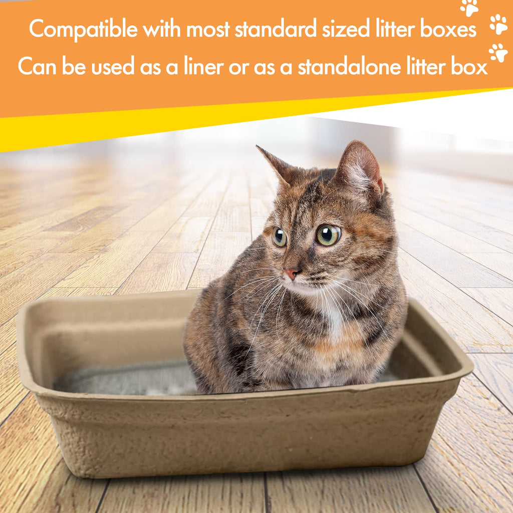 Disposable Litter Boxes Brown Large 6-Pack M3196