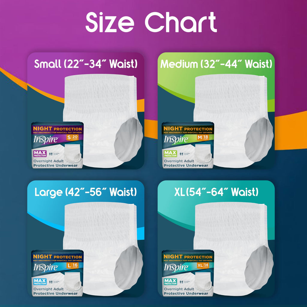 Adult Diapers Max Absorbency Leak Proof Incontinence Underwear V24579