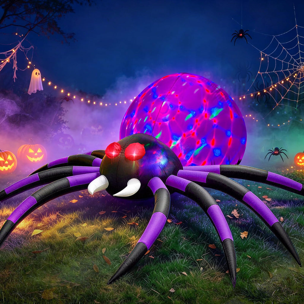 6 FT Inflatable Spider Outdoor Decoration with LED Lights E130
