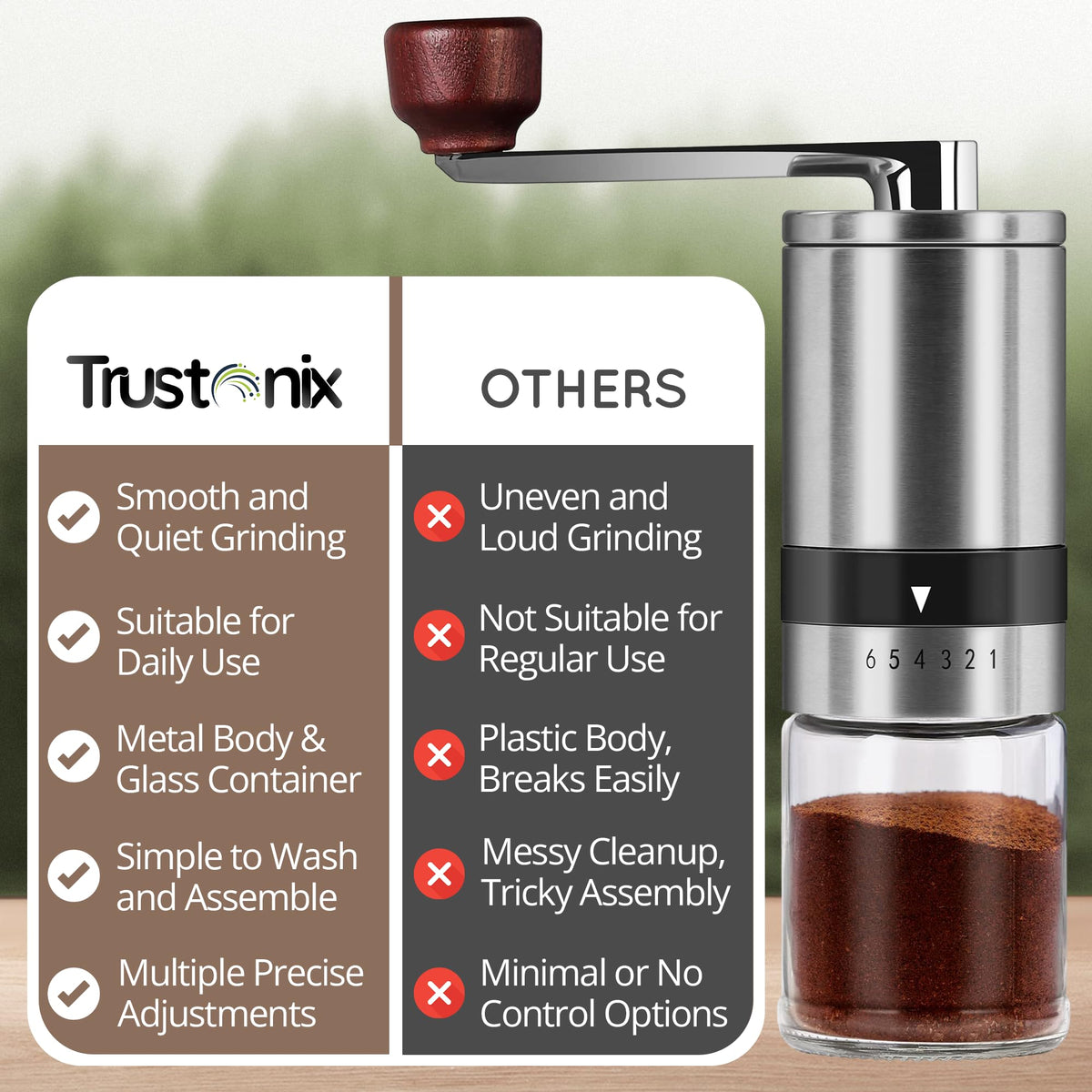Manual Portable Hand Coffee Grinder X441728