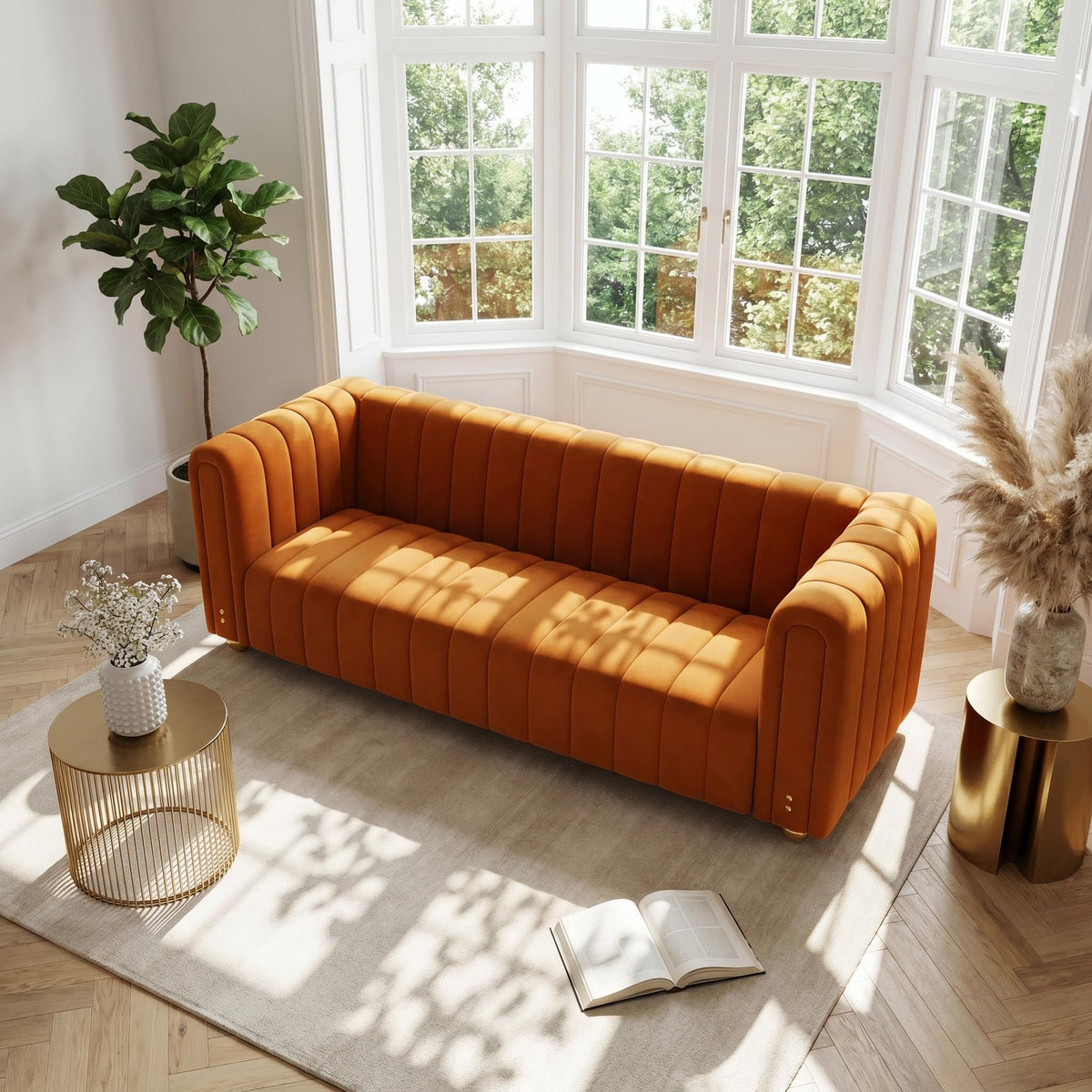 81" Velvet Sofa for 3 Person R62721