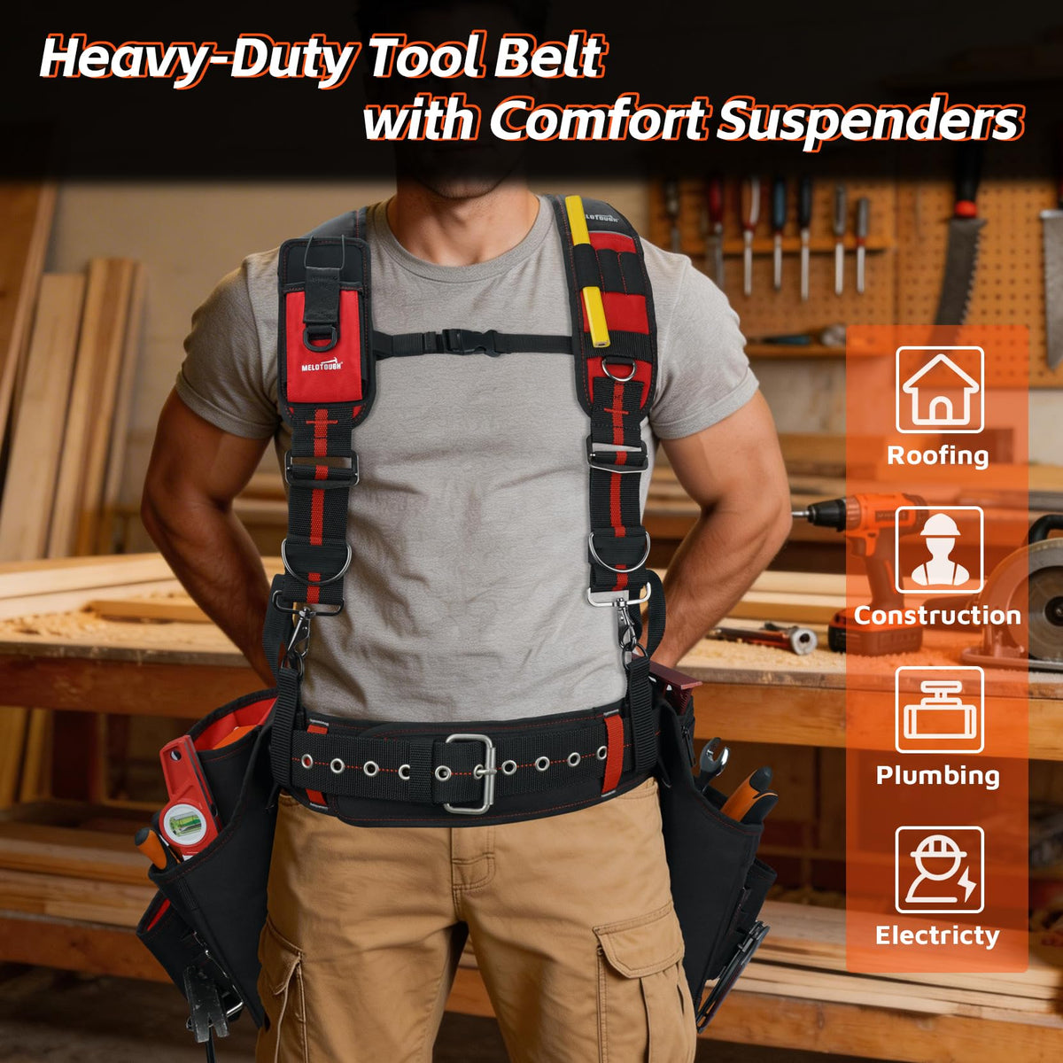 Tool Belt with Suspenders and Tool Pouch Z106342
