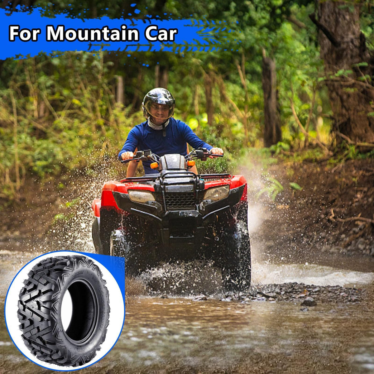 2 Pack 19x7-8 Tubeless All Terrain ATV Tires G3177
